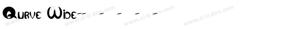 Qurve Wide字体转换